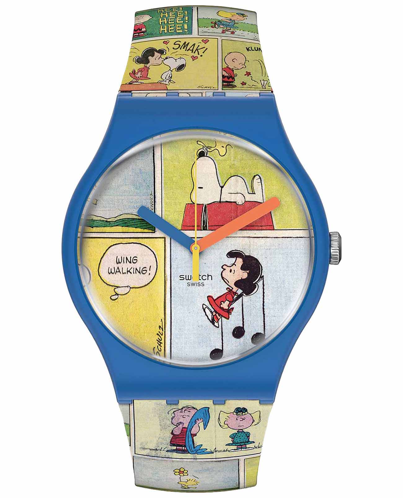 Swatch Swatch New Gent Biosourced SO29Z108  SO29Z108 кварцевые женские часы цветной циферблат, браслет силикон — вид спереди