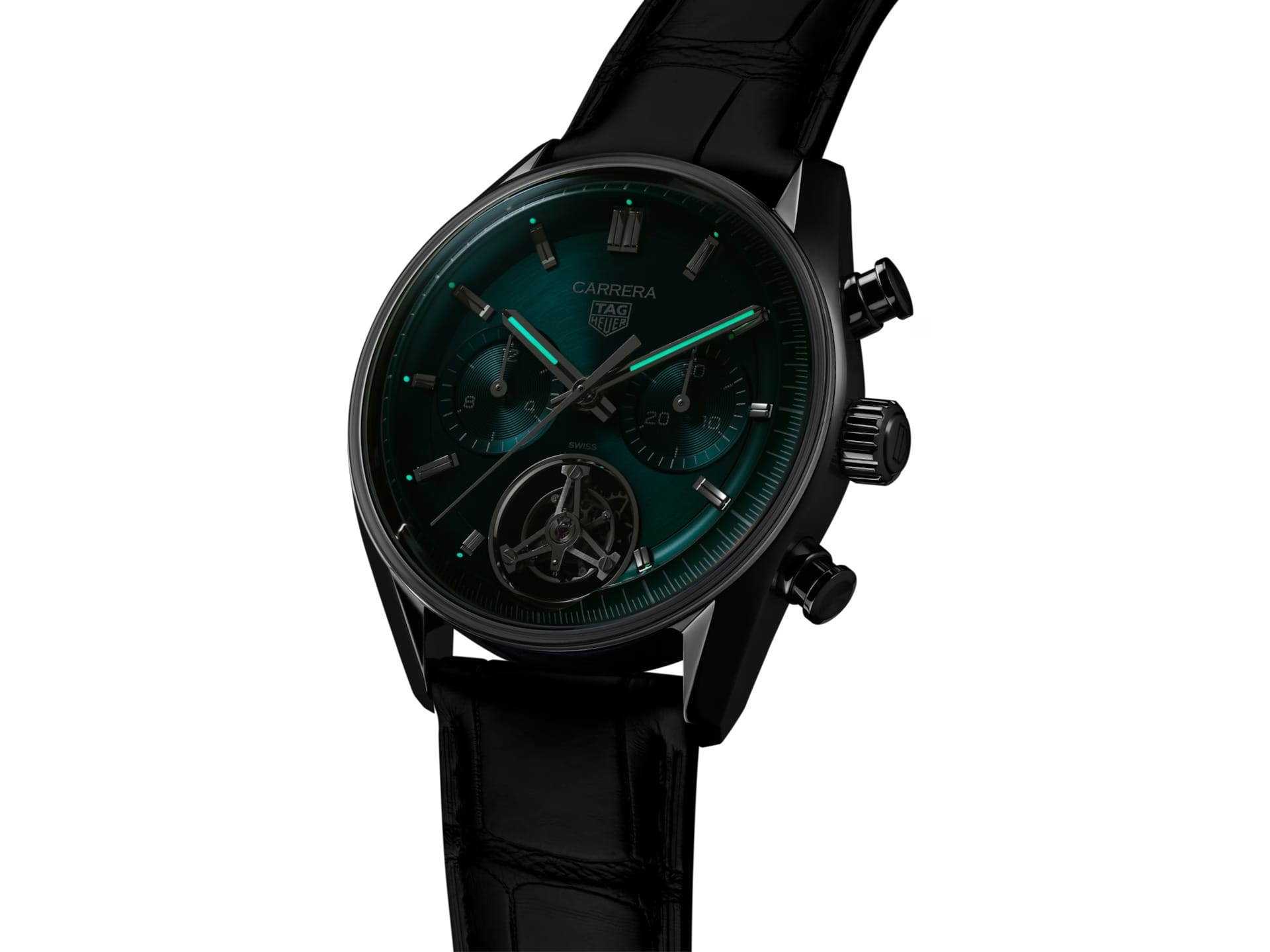 Оригинальные часы TAG Heuer TAG Heuer Carrera Chronograph Tourbillon CBS5011.FC6566 механические калибр механизма  общий вид