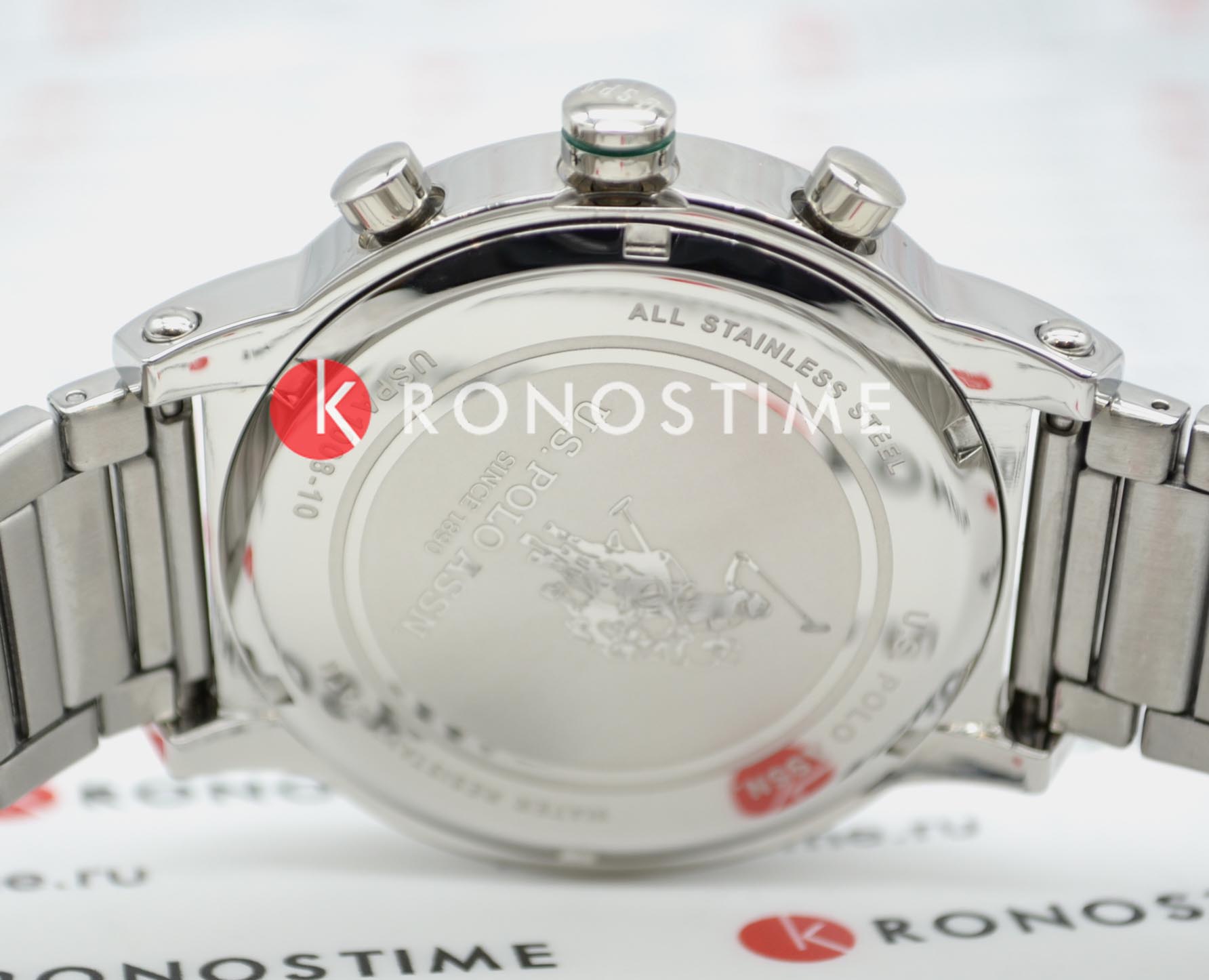 U.S. Polo Assn. U.S. Polo Assn. Crossing USPA1008-10 кварцевые мужские часы часы крупный план зеленый циферблата