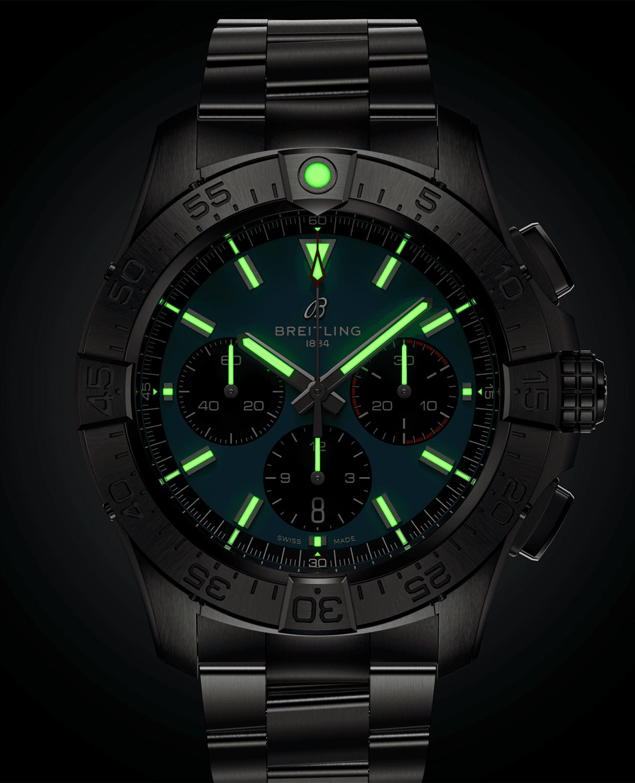 Breitling Breitling Avenger B01 Chronograph 44 AB0147101C1A1  - задняя крышка сталь металл корпуса, швейцария часы