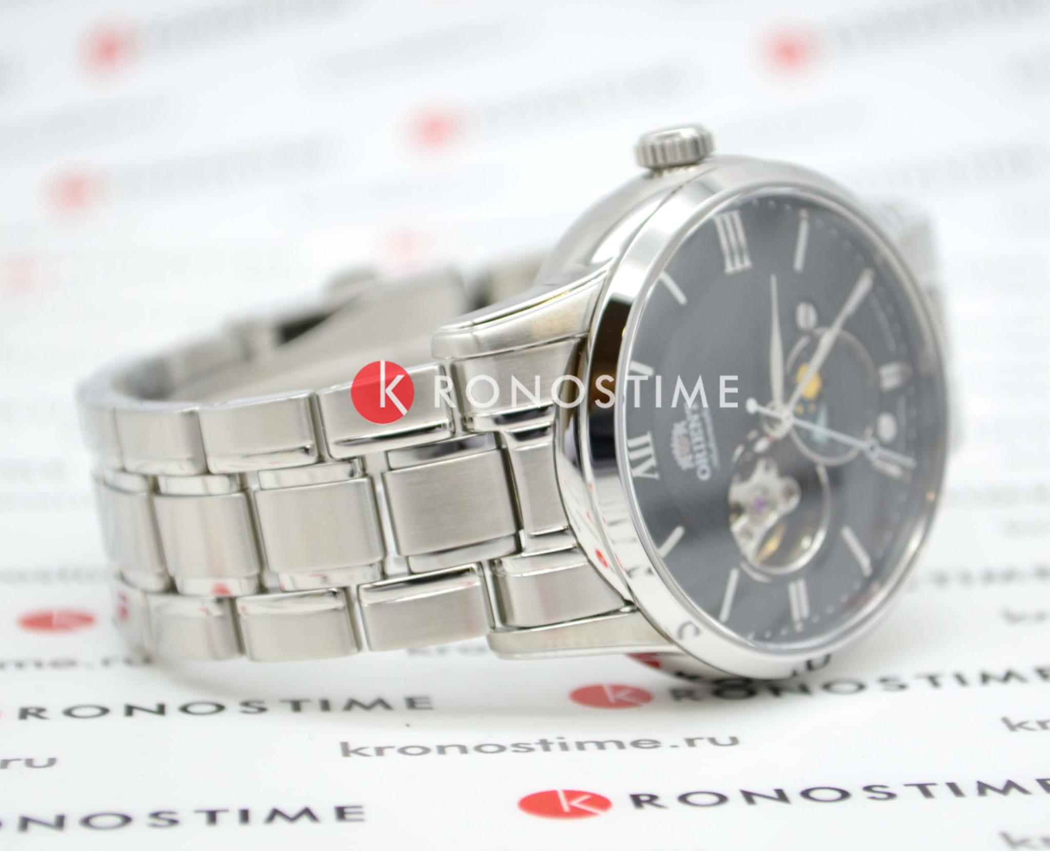 Оригинальные часы Orient Orient Sun & Moon RA-AS0008B (RN-AS0008B) механические калибр механизма  общий вид