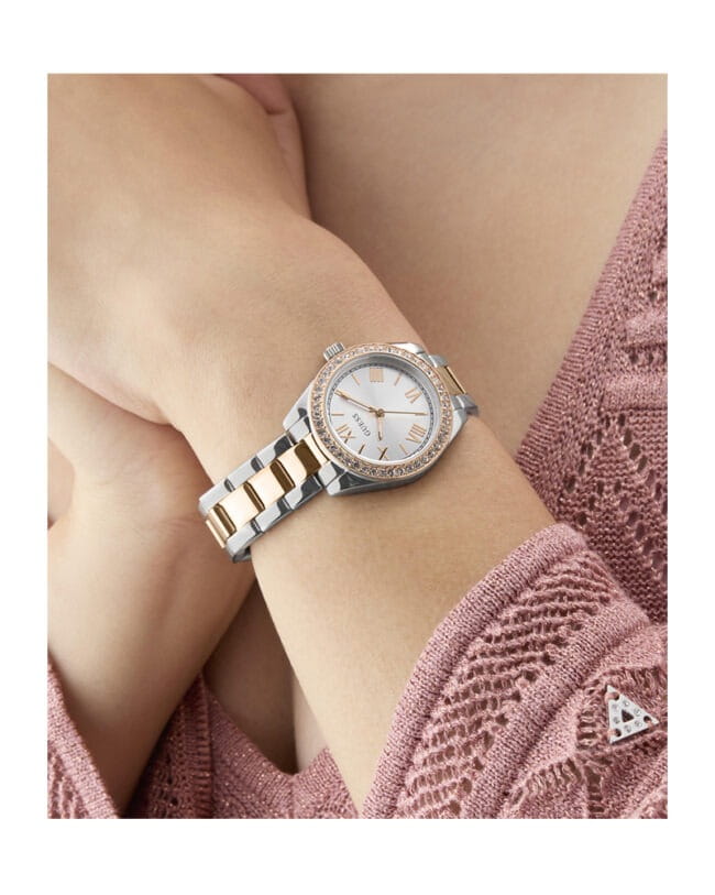 Guess Guess Dress Mini Luna GW0841L3 кварцевые женские часы часы крупный план серебристый циферблата