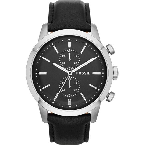 Fossil Fossil Bannon  FS4866  FS4866 кварцевые мужские часы черный циферблат, браслет кожа + текстиль — вид спереди