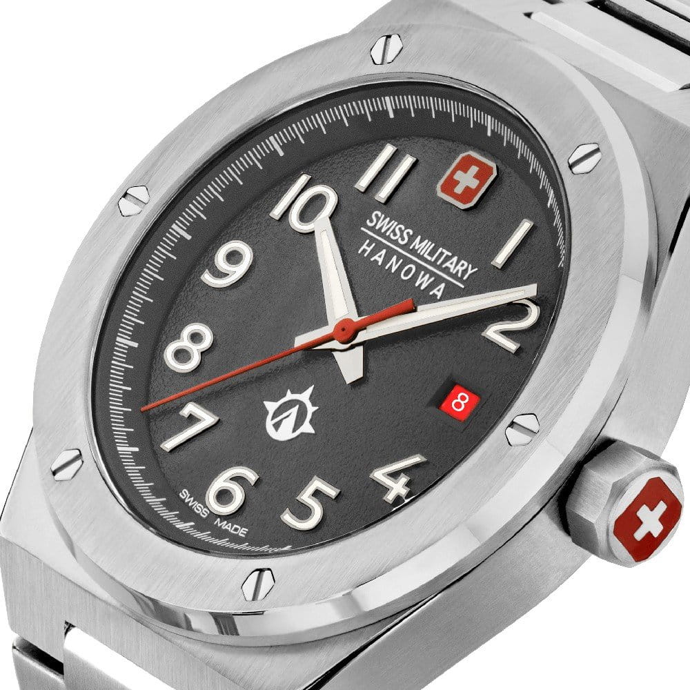 Swiss Military Hanowa Swiss Military Hanowa Sonoran SMWGH2101902,  швейцария мужские часы на браслете нержавеющая сталь боковой вид