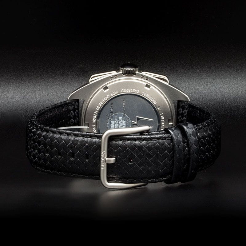 Bulova Bulova Lunar Pilot Chronograph 96B251,  сша мужские часы на браслете кожаный боковой вид