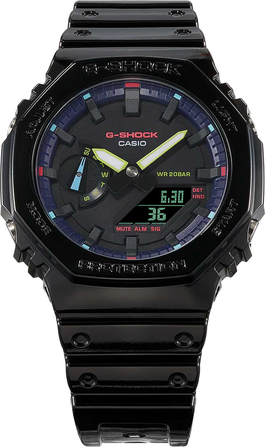 Casio Casio G-Shock GA-2100RGB-1ADR (GA-2100RGB-1A) GA-2100 - задняя крышка пластик карбон корпуса, япония часы