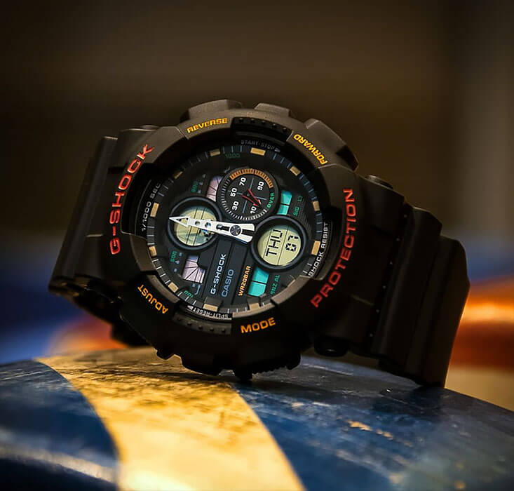 Casio Casio G-Shock GA-140-1A4DR (GA-140-1A4) - наручные мужские часы наручные часы в перспективе черный циферблат