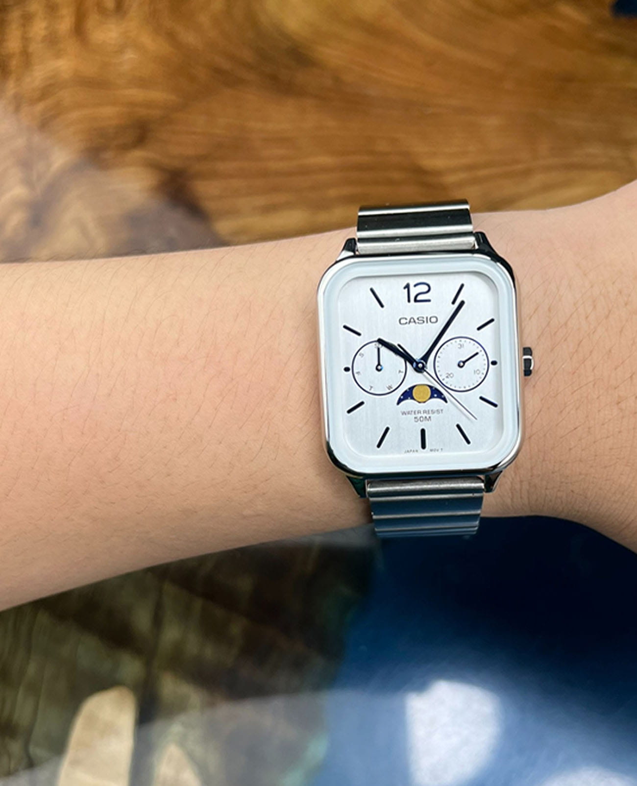 Casio Casio Collection MTP-M305D-7A кварцевые мужские часы часы крупный план белый циферблата