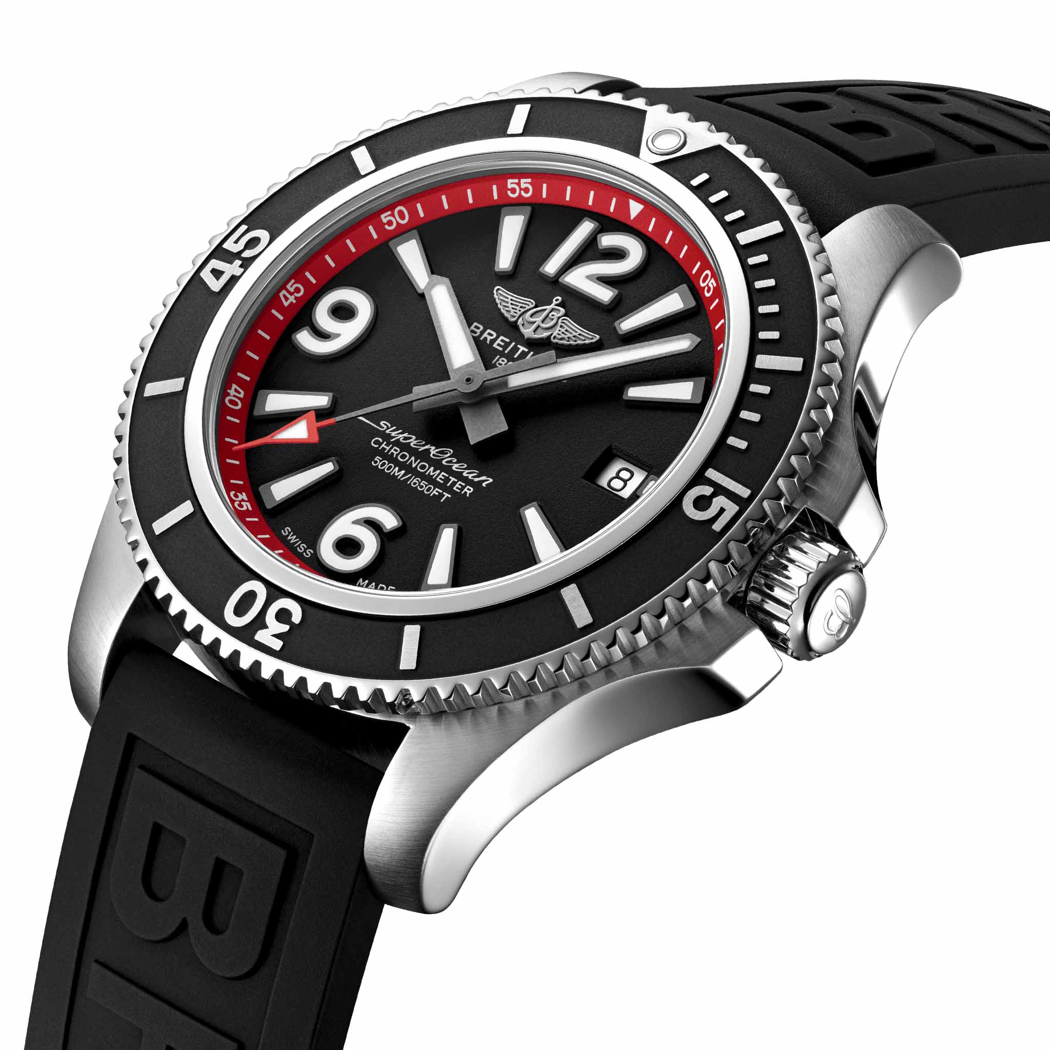 Breitling Breitling Superocean Automatic 42 A17366D71B2S1 , наручные мужские часы фото под углом