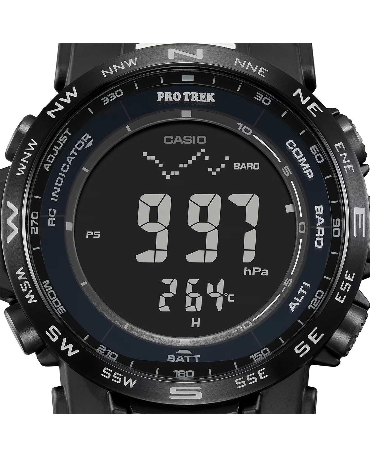 Casio PRW-35Y-1BER мужские часы застежка крупным планом