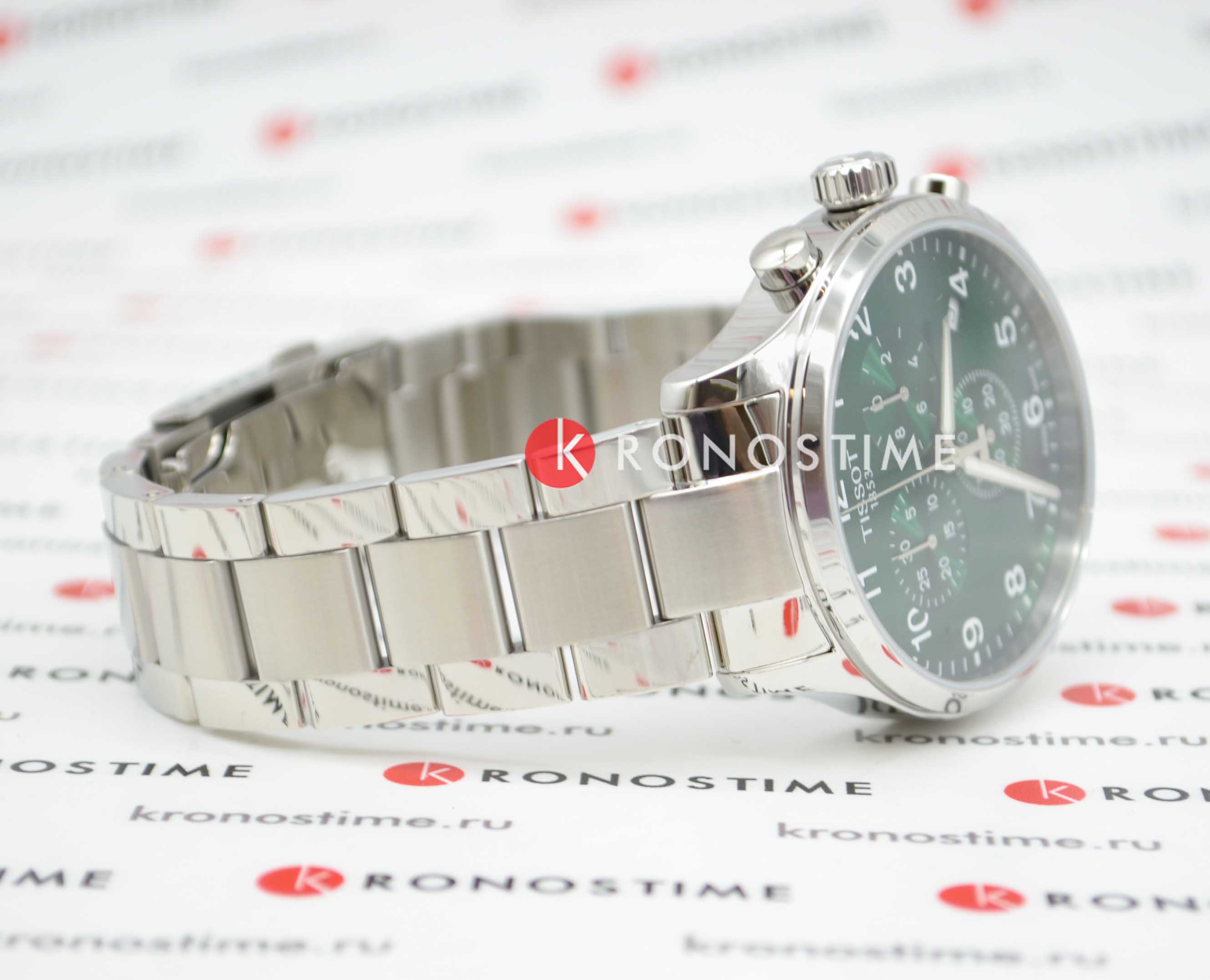 Tissot Tissot Chrono XL Classic T116.617.11.092.00 мужские часы зеленый циферблат на запястье