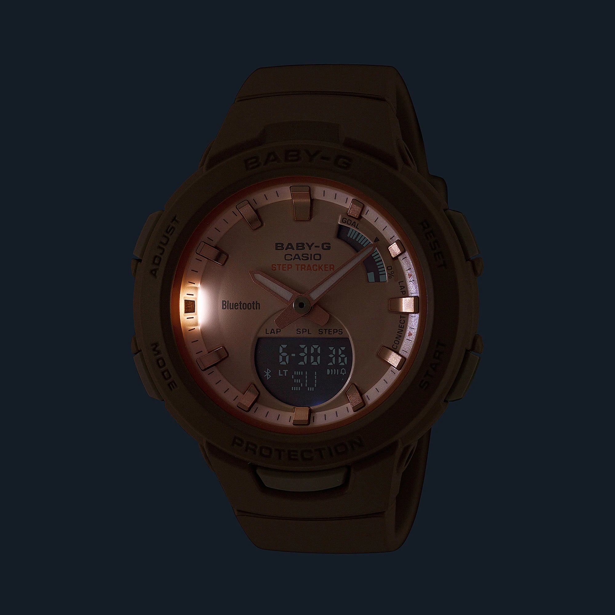 Оригинальные часы Casio Casio Baby-G BSA-B100CS-4A кварцевые калибр механизма  общий вид
