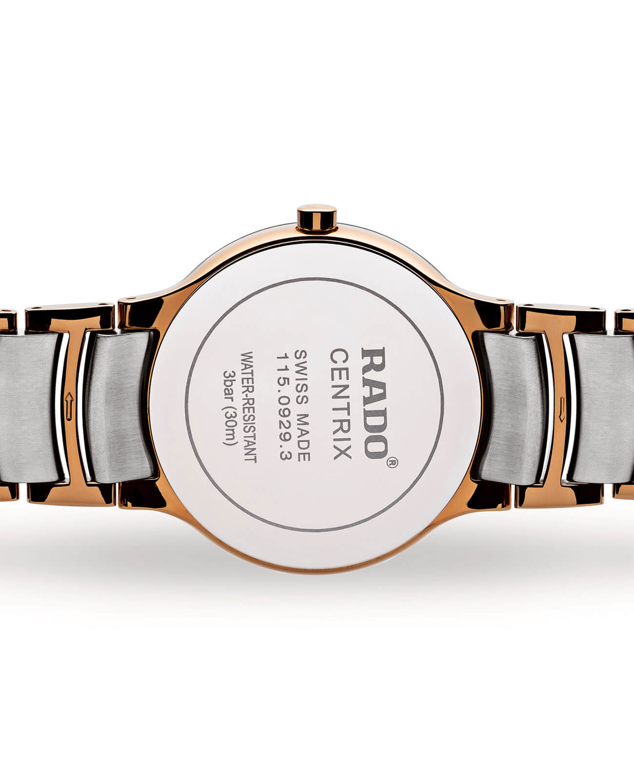 Rado Rado Centrix R30554103, centrix швейцария мужские часы на браслете сталь c pvd покрытием боковой вид