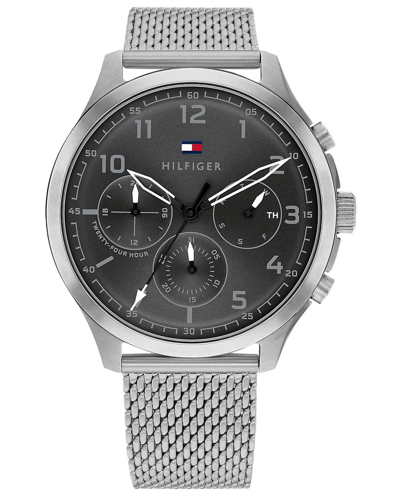 Tommy Hilfiger Tommy Hilfiger Multifunction 1791851  1791851 кварцевые мужские часы серый циферблат, браслет нержавеющая сталь — вид спереди