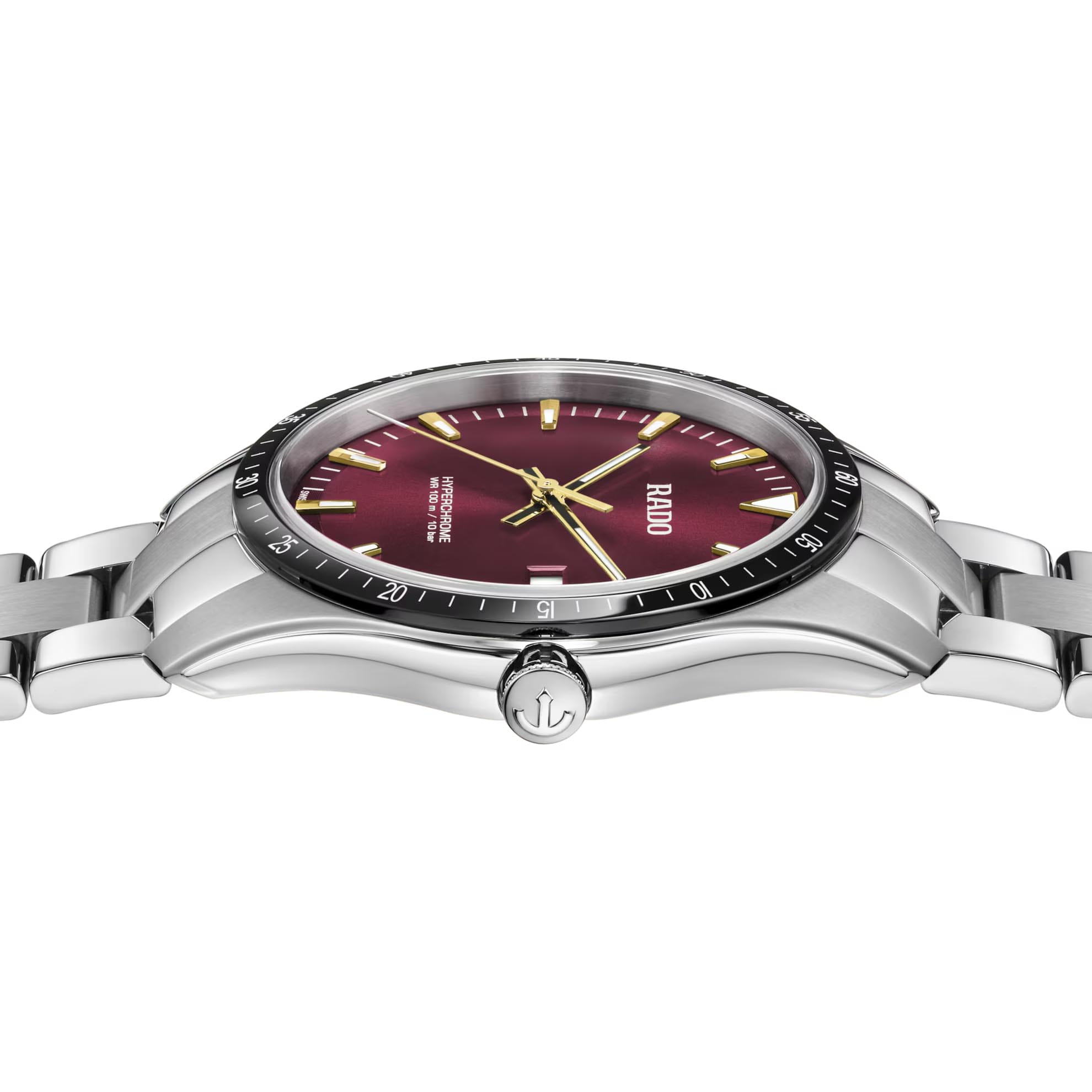 Rado Rado Hyperchrome R32502403, hyperchrome швейцария мужские часы на браслете нержавеющая сталь боковой вид