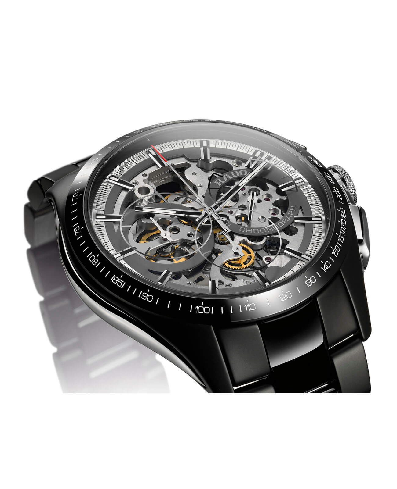 Rado Rado Hyperchrome Skeleton Automatic Chronograph Limited Edition R32249152 Automatic, наручные мужские часы фото под углом
