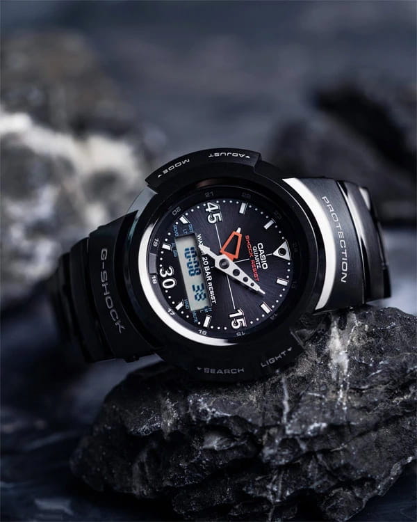 Casio Casio G-Shock AWM-500-1ADR  — детали корпуса и сталь с ip покрытием