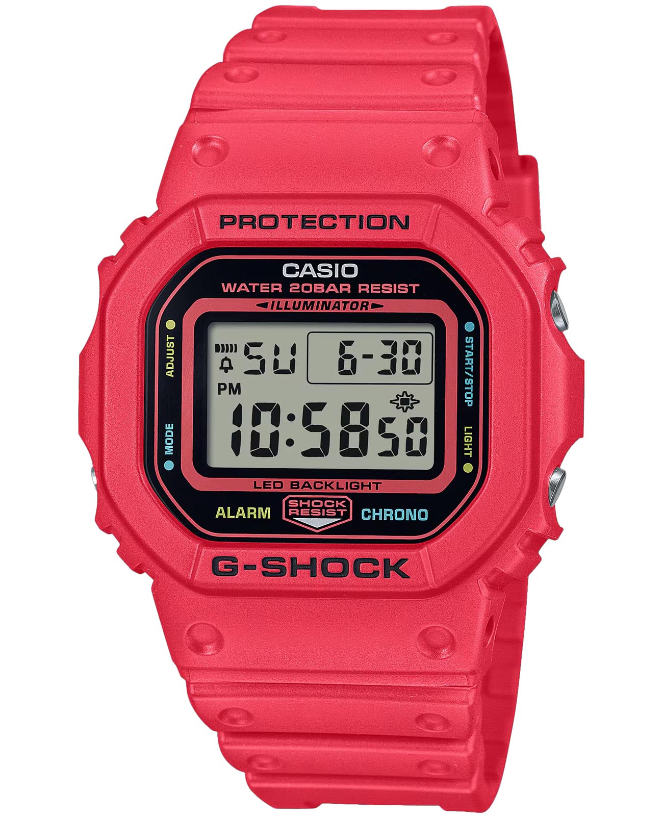 Casio Casio G-Shock DW-5600EP-4 DW-5600 DW-5600EP-4 электронные мужские часы серый циферблат, браслет пластик — вид спереди