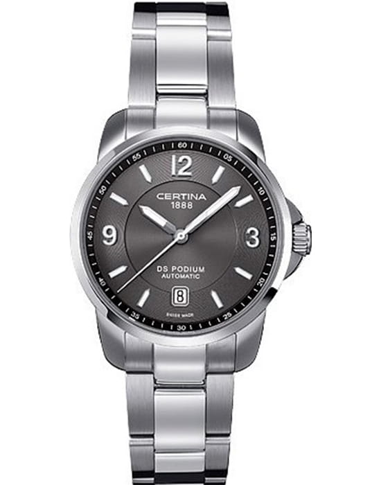 Certina Certina DS Podium C001.407.11.087.00  C0014071108700 кварцевые мужские часы серый циферблат, браслет нержавеющая сталь — вид спереди