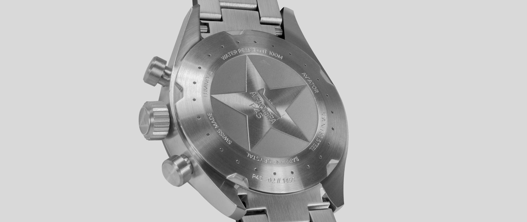 Aviator Aviator Airacobra P45 Chrono V.2.25.0.170.5, airacobra швейцария мужские часы на браслете нержавеющая сталь боковой вид