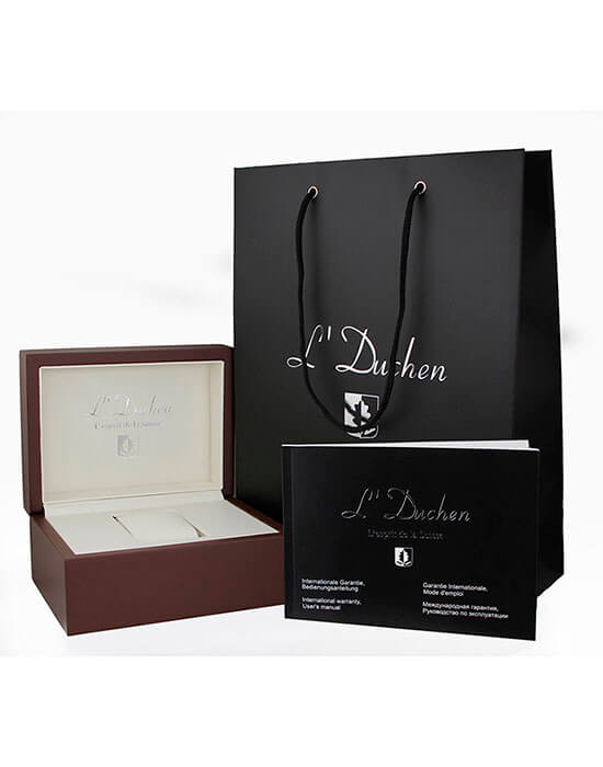 L'Duchen LDuchen D 237.11.35,  швейцария мужские часы на браслете кожаный боковой вид