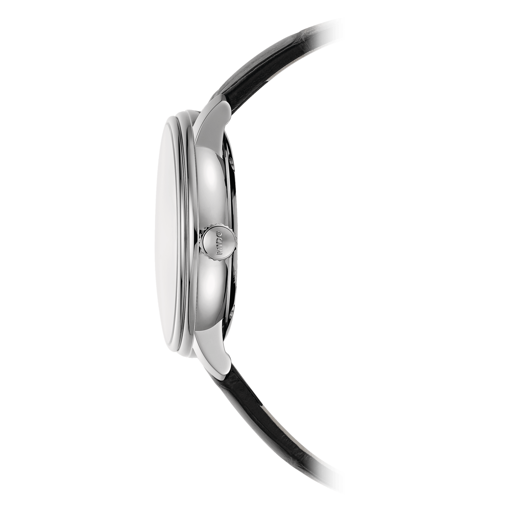 Mido Mido Baroncelli Big Date M027.426.16.018.00, baroncelli швейцария мужские часы на браслете кожаный боковой вид