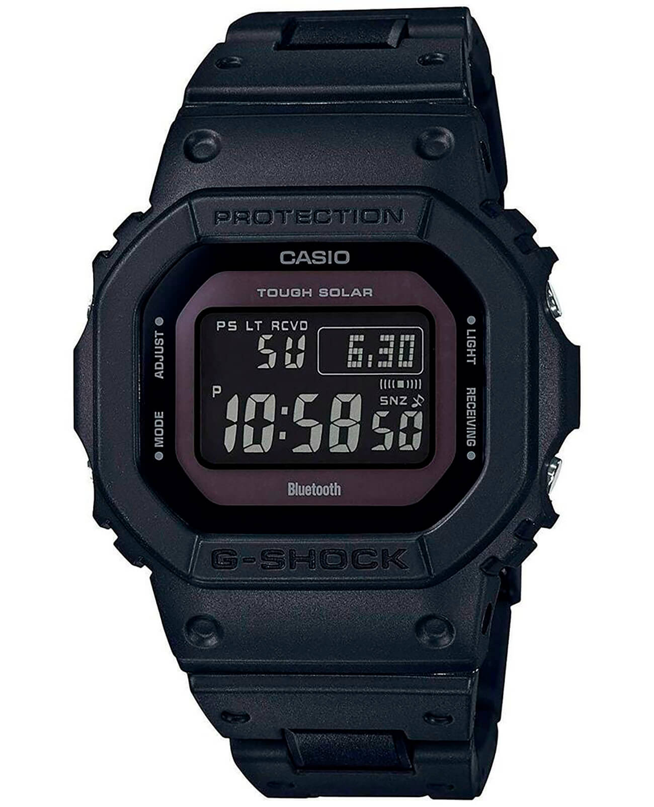 Casio Casio G-Shock GW-B5600BC-1BDR (GW-B5600BC-1B)  GW-B5600BC-1B электронные мужские часы черный циферблат, браслет пластик — вид спереди