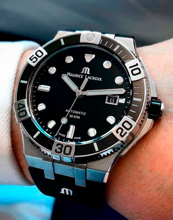 Maurice Lacroix Maurice Lacroix Aikon Venturer AI6058-SS001-330-1 швейцария наручные мужские часы заводная головка с логотипом Maurice Lacroix