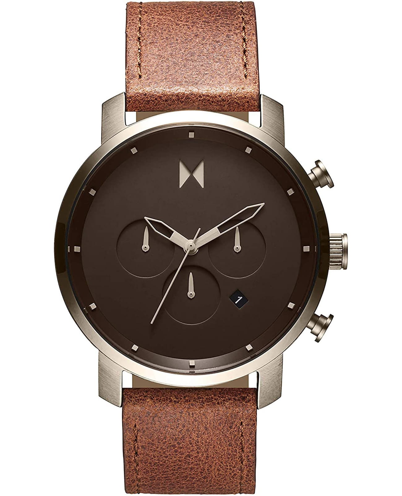 MVMT MVMT Chrono 28000070-D  28000070-D кварцевые мужские часы коричневый циферблат, браслет кожаный — вид спереди