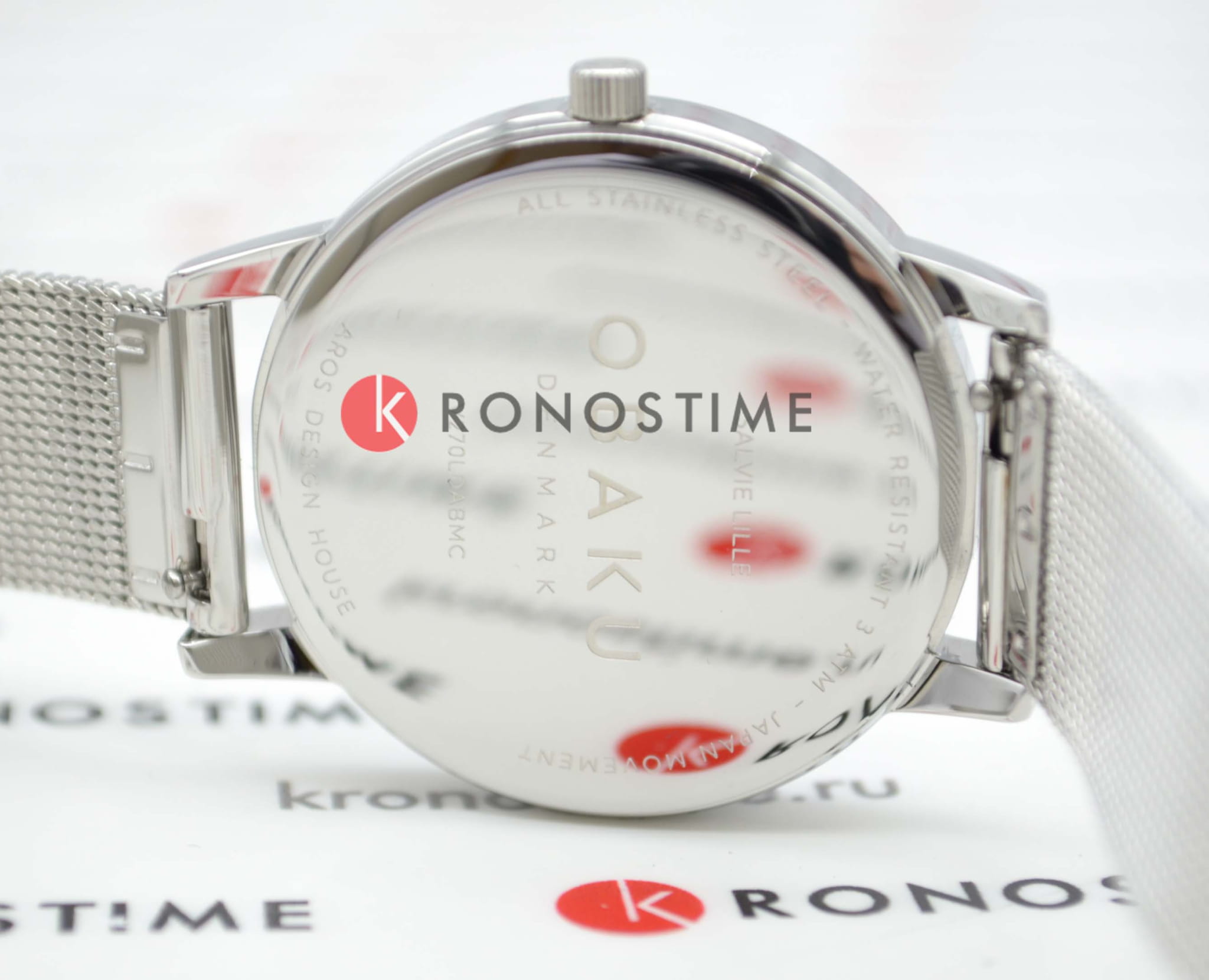 Obaku Obaku Salvie V270LDABMC  - задняя крышка сталь металл корпуса, дания часы