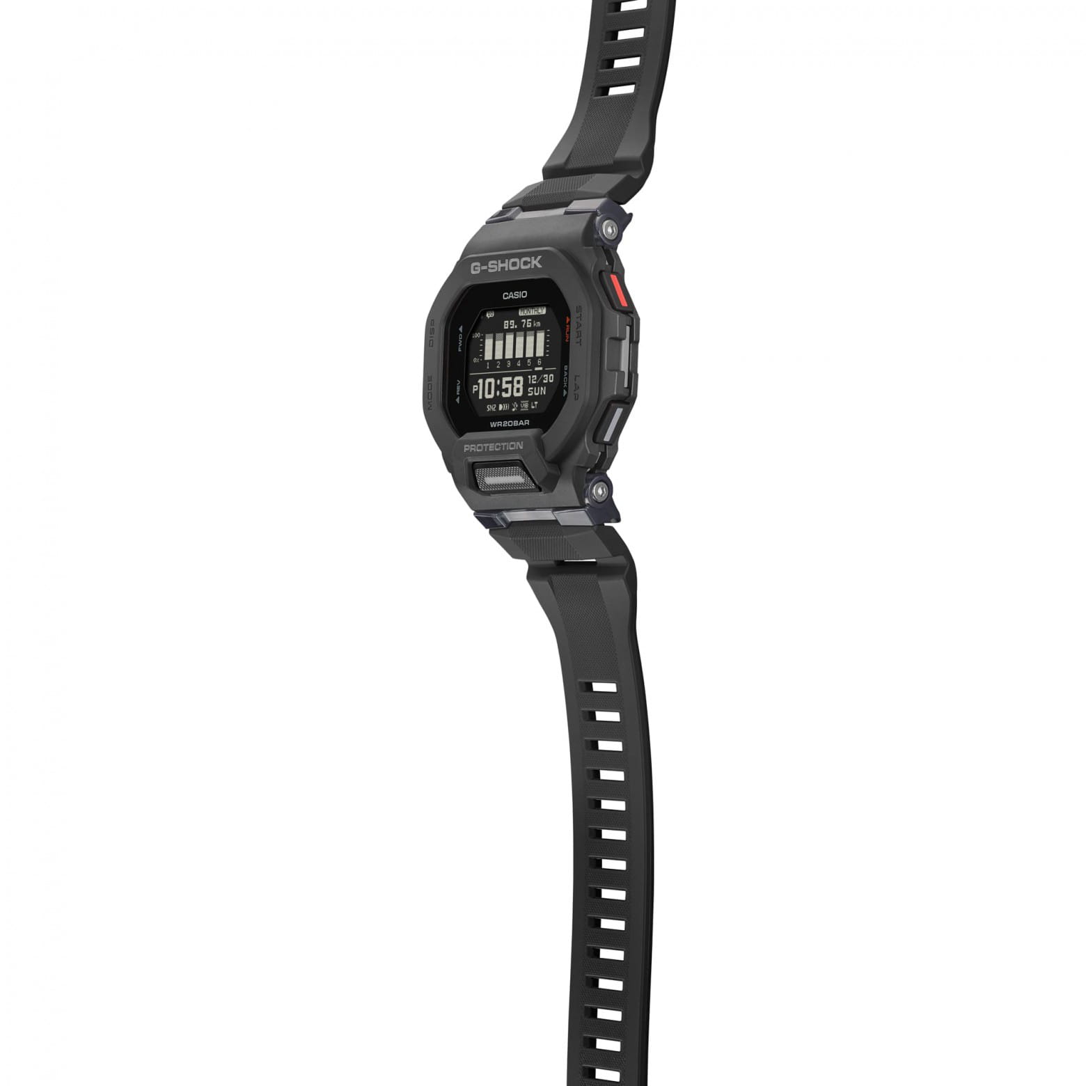 Casio Casio G-Shock GBD-200-1DR (GBD-200-1), g-shock япония мужские часы на браслете полимер боковой вид