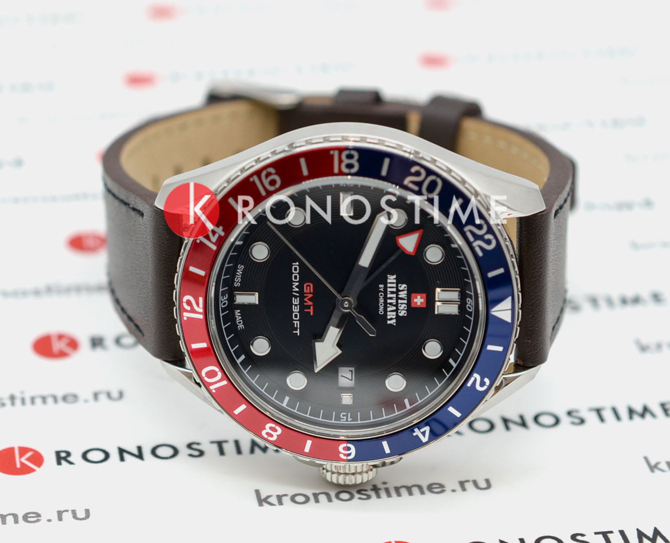 Оригинальные часы Swiss Military by Chrono Swiss Military by Chrono Quartz GMT SM34095.04 кварцевые калибр механизма  общий вид