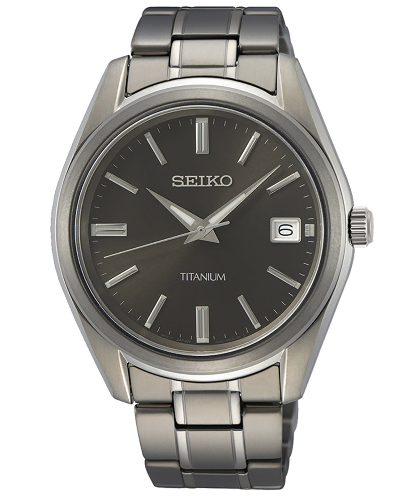 Seiko Seiko Conceptual Series Dress SUR375P1  SUR375P1 кварцевые мужские часы серый циферблат, браслет титановый — вид спереди