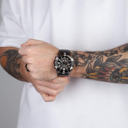 Wainer Wainer Trio WA.14000-A мужские часы черный циферблат на запястье