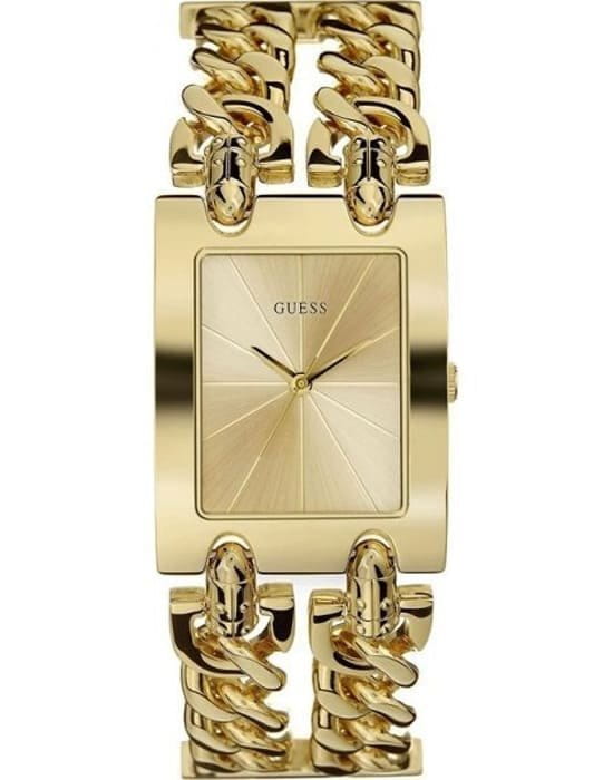 Guess GUESS W1117L2  W1117L2 кварцевые женские часы золотой циферблат, браслет сталь с ip покрытием — вид спереди