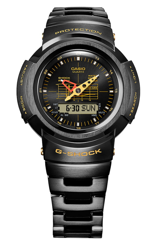 Casio Casio G-Shock AWM-500GC-1AJR электронные мужские часы часы крупный план черный циферблата