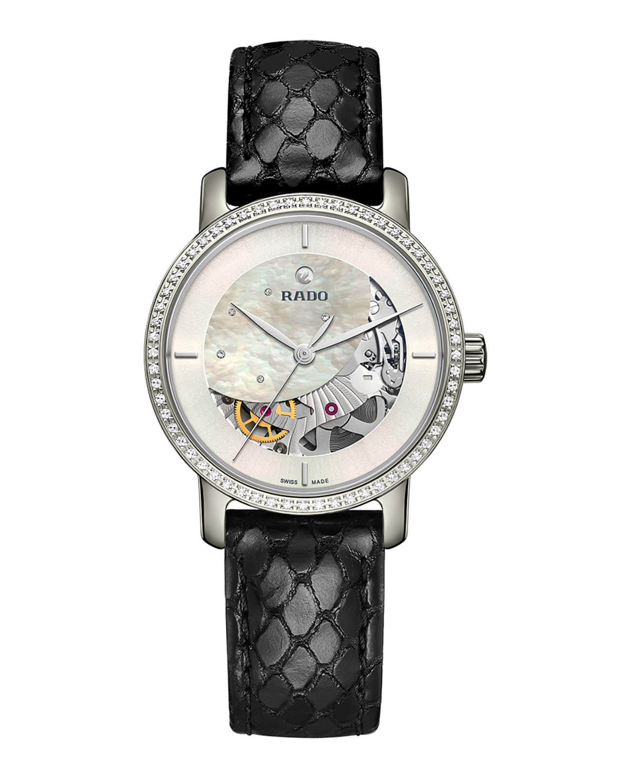 Rado Rado Diamaster Prajun R14058905 механические женские часы часы крупный план белый циферблата