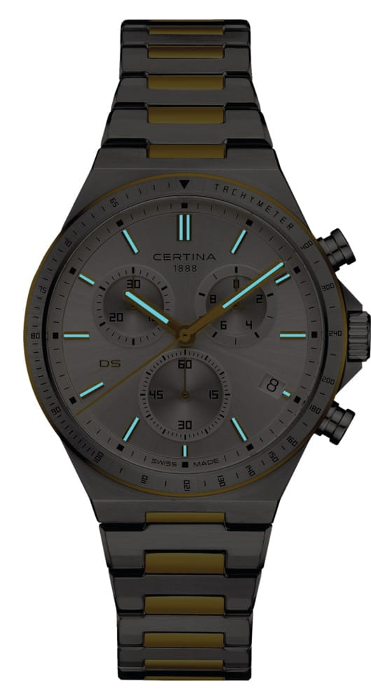Certina Certina DS-7 Chronograph C043.417.22.031.00 механические мужские часы часы крупный план серебристый циферблата