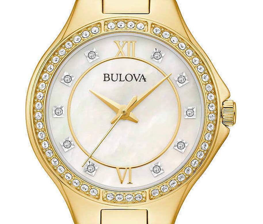 Bulova Bulova Crystal Ladies 98L295 , наручные женские часы фото под углом