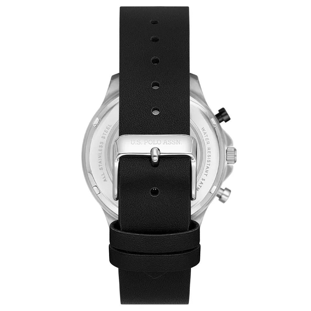 U.S. Polo Assn. U.S. Polo Assn. Crossing USPA1099-04,  сша мужские часы на браслете кожаный боковой вид