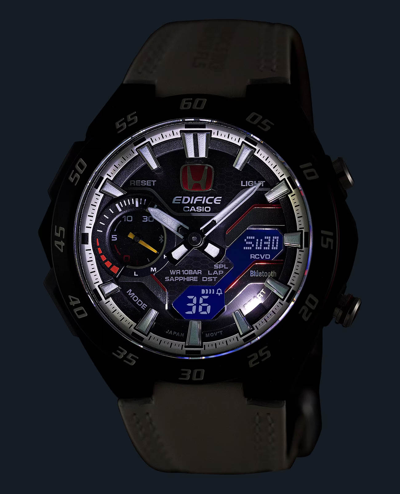 Casio Casio Edifice Windflow ECB-2200HTR-1A ECB — детали корпуса и нержавеющая сталь с ip-покрытием