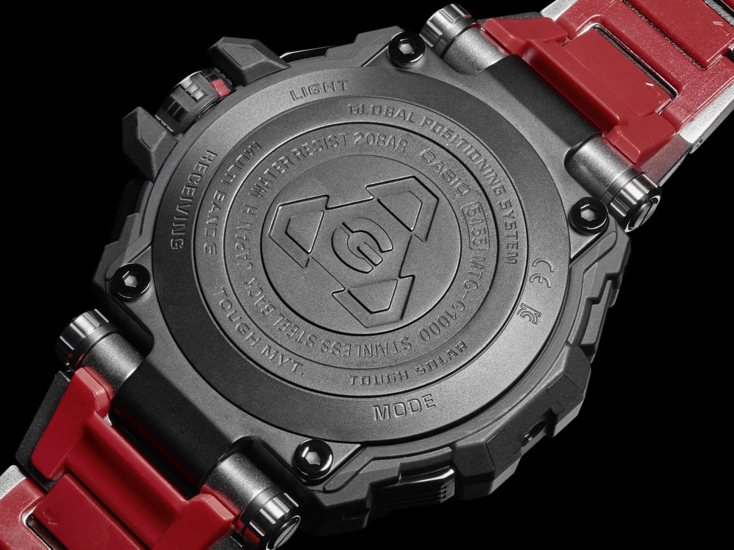 Casio MTG-G1000RS-1A мужские часы застежка крупным планом