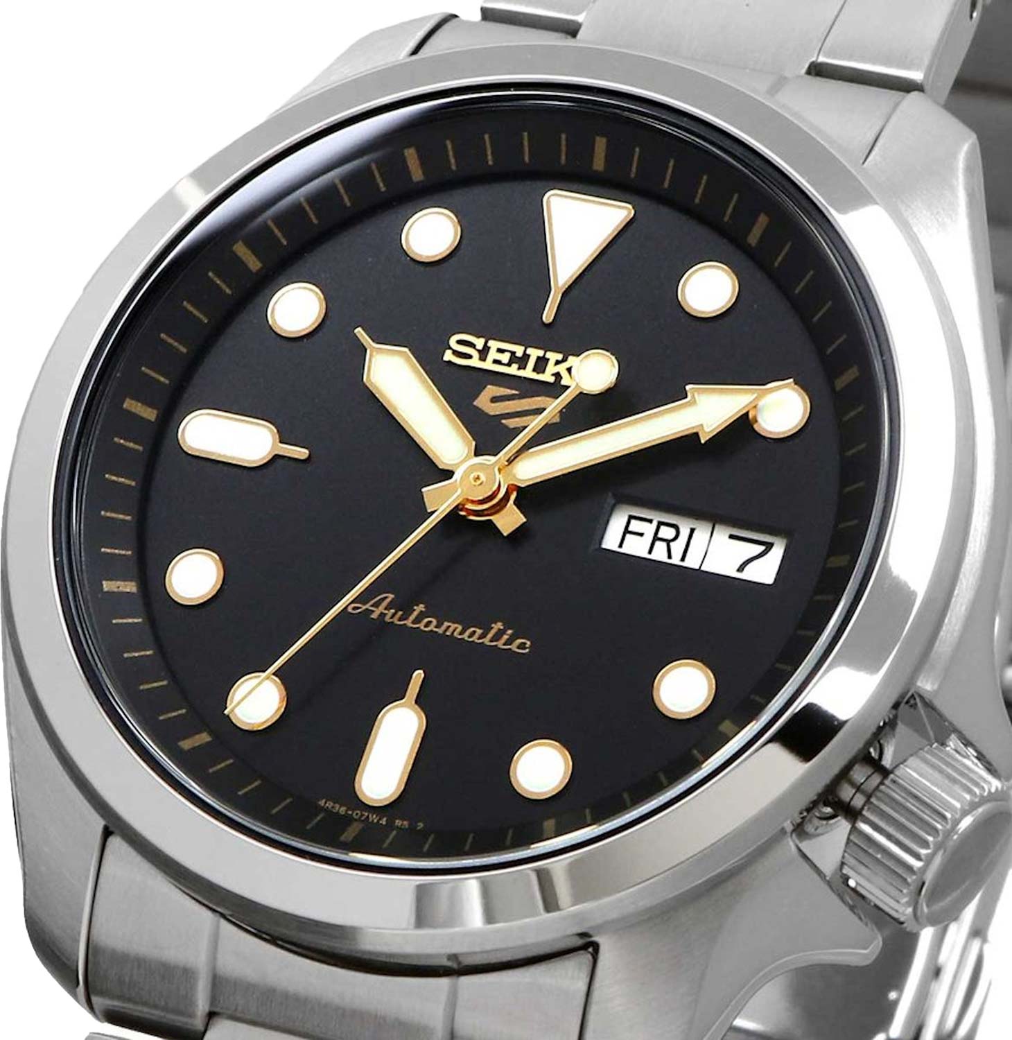 Оригинальные часы Seiko Seiko 5 Sports SRPE57K1S механические калибр механизма 4r36 общий вид