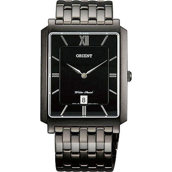 Orient Orient GWAA001B (FGWAA001B)  FGWAA001B автокварц (кинетик) мужские часы черный циферблат, браслет 18-каратное желтое золото — вид спереди