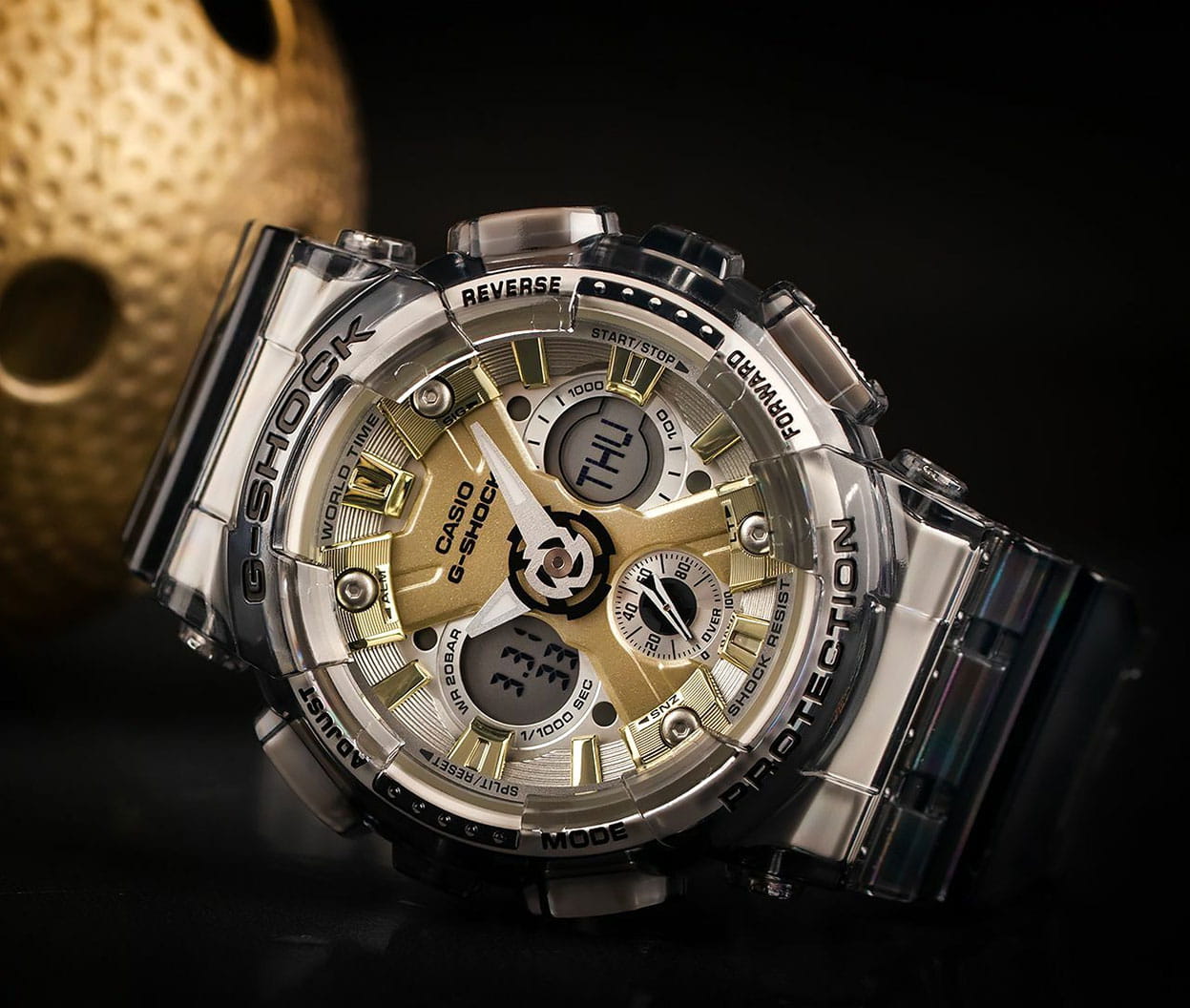 Casio Casio G-Shock GMA-S120GS-8ADR (GMA-S120GS-8A) электронные часы с аксессуарами женские часы модель GMA-S120GS-8A
