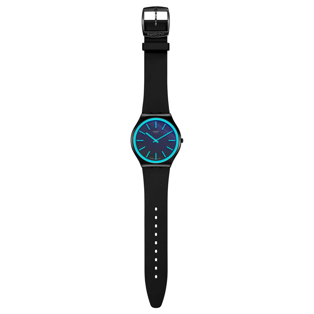 Swatch Swatch Skin Irony 42 SS07B111, irony швейцария женские часы на браслете резина боковой вид