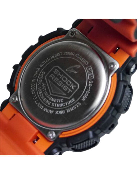 Casio Casio G-Shock GAW-100BR-1A, g-shock япония мужские часы на браслете пластик боковой вид