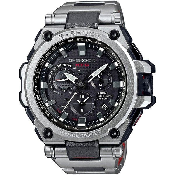 Casio Casio G-Shock Premium MTG-G1000RS-1A MTG MTG-G1000RS-1A электронные мужские часы черный циферблат, браслет  — вид спереди