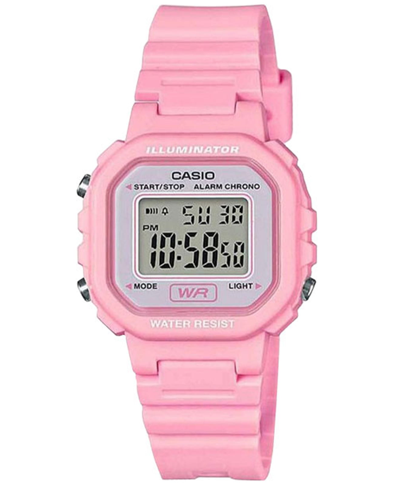 Casio Casio Collection LA-20WH-4A1DF (LA-20WH-4A1)  LA-20WH-4A1 кварцевые женские часы серый циферблат, браслет пластик — вид спереди