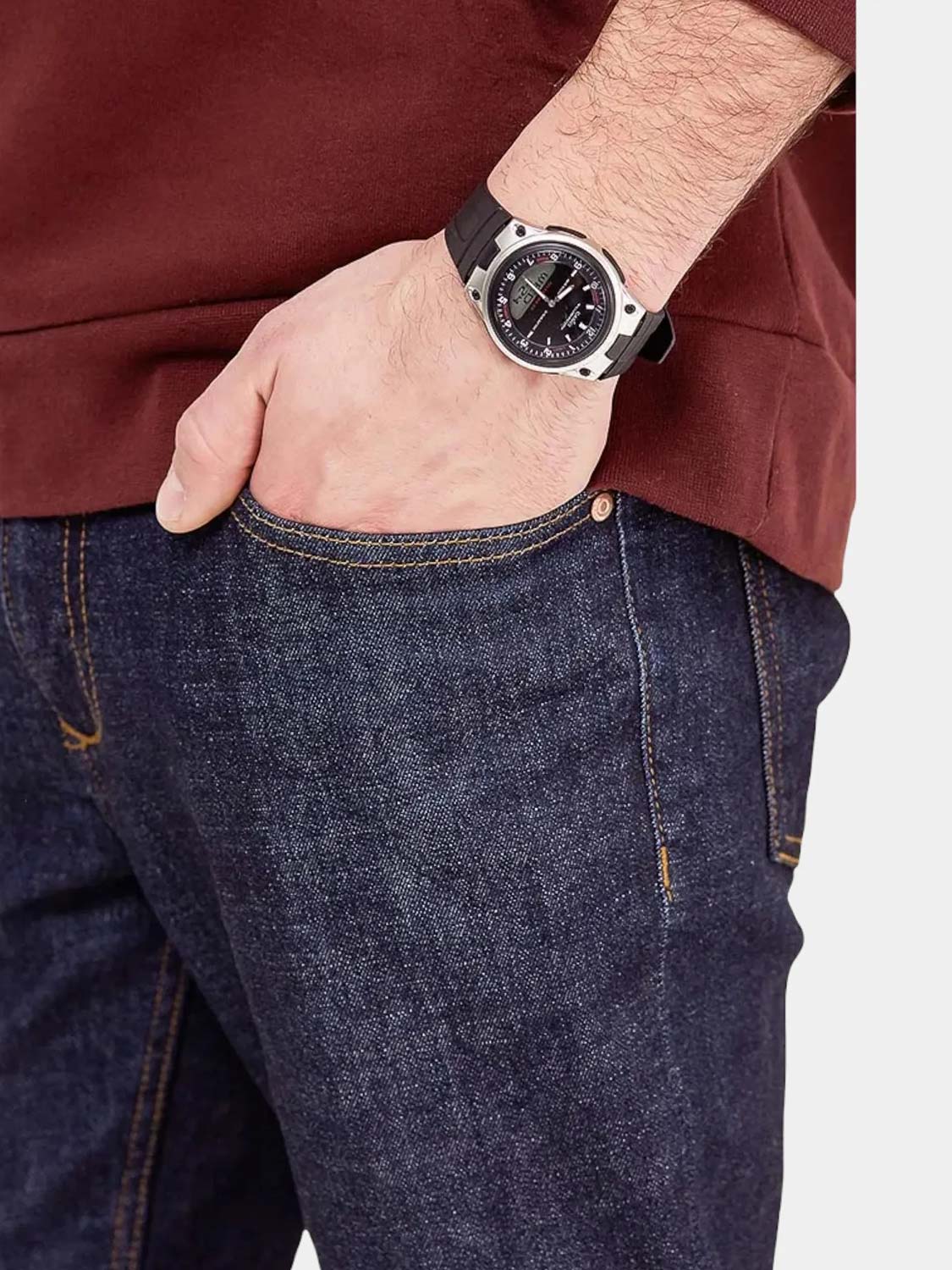 Casio Casio Illuminator  AW-80-1AVDF (AW-80-1A) , наручные мужские часы фото под углом